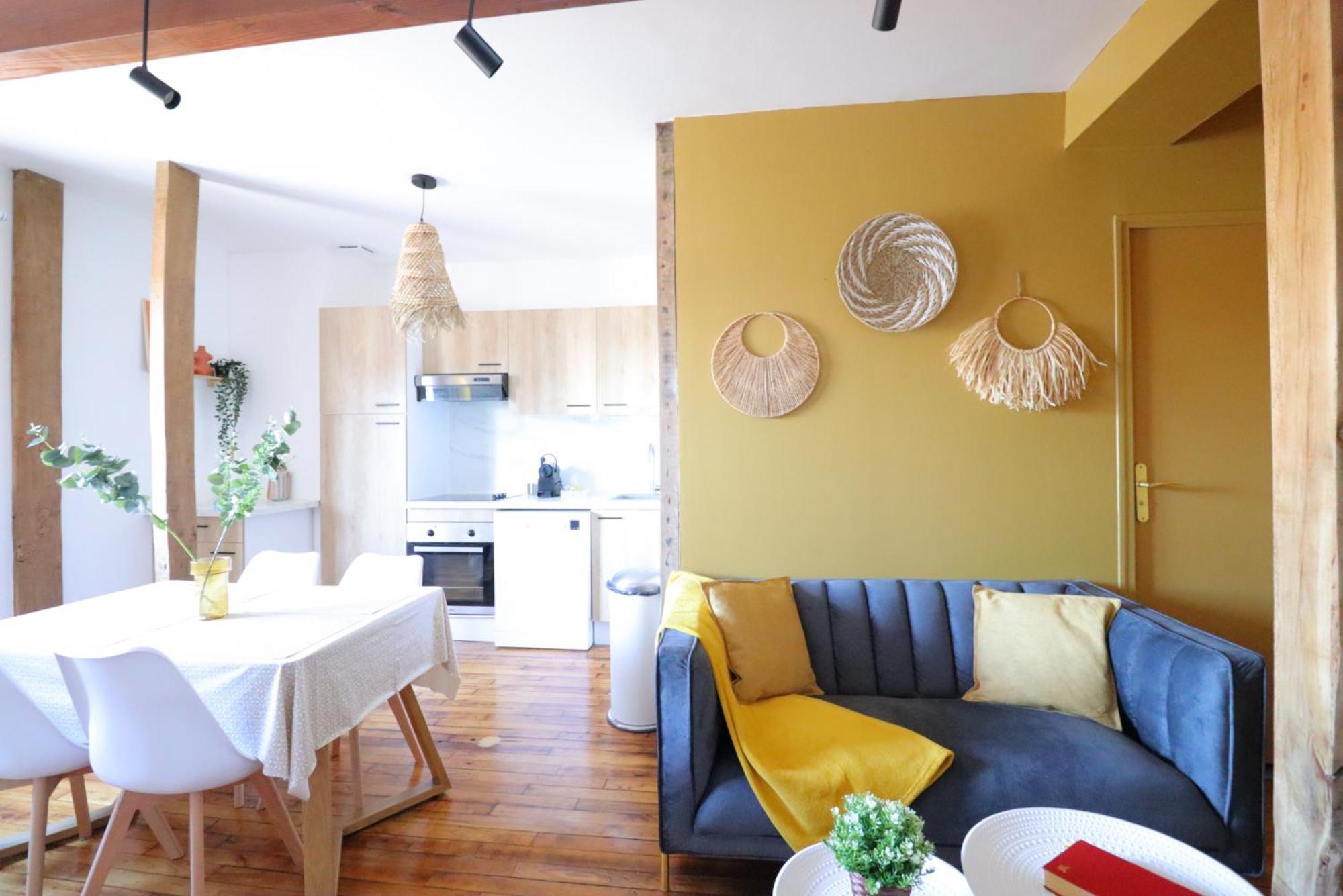 Le Boho - Charmant T3 Avec Climatisation Et Fibre Bergerac Værelse billede