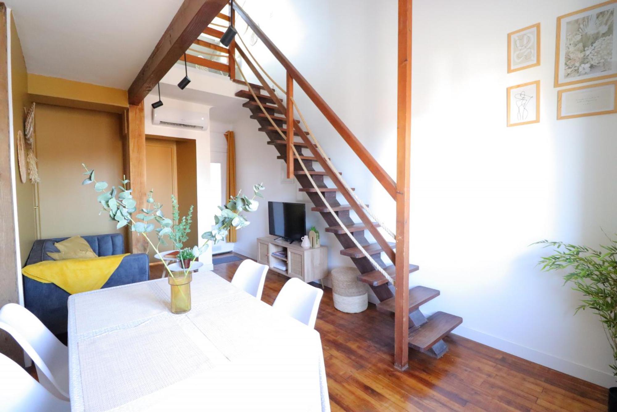 Le Boho - Charmant T3 Avec Climatisation Et Fibre Bergerac Værelse billede